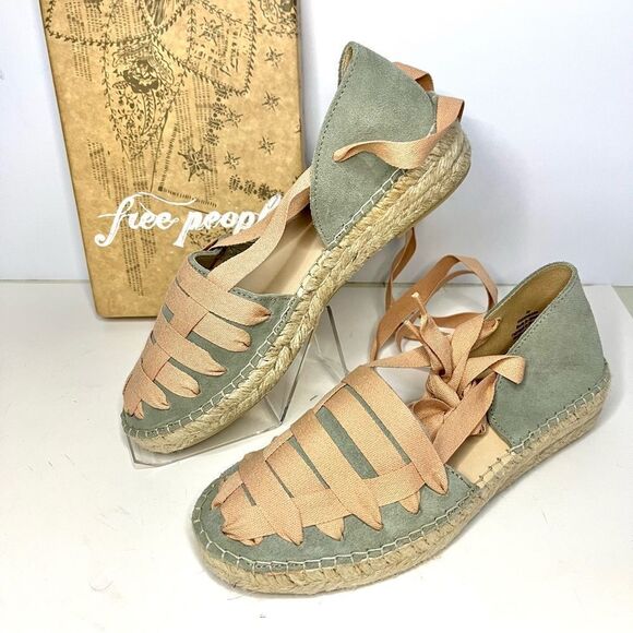 Free People Heat Wave Wrap Ballet Inspired Espadrilles New in Box - Picture 1 of 7